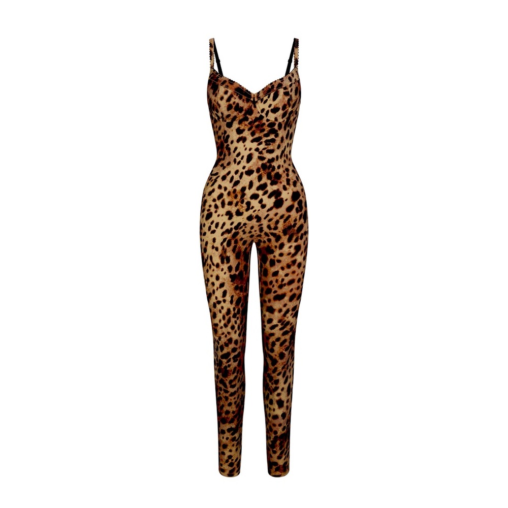 DOLCE&GABBANA X SKIMS SKIMS BODY CATSUIT | LEOPARD